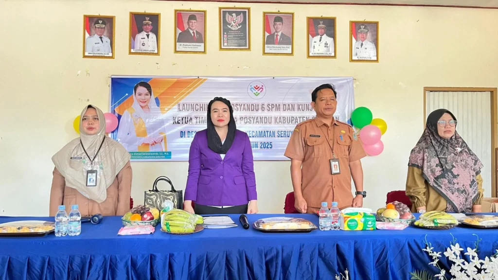 Ketua TP-PKK Seruyan Resmikan Launching Posyandu 6 SPM di Desa Kartika Bhakti